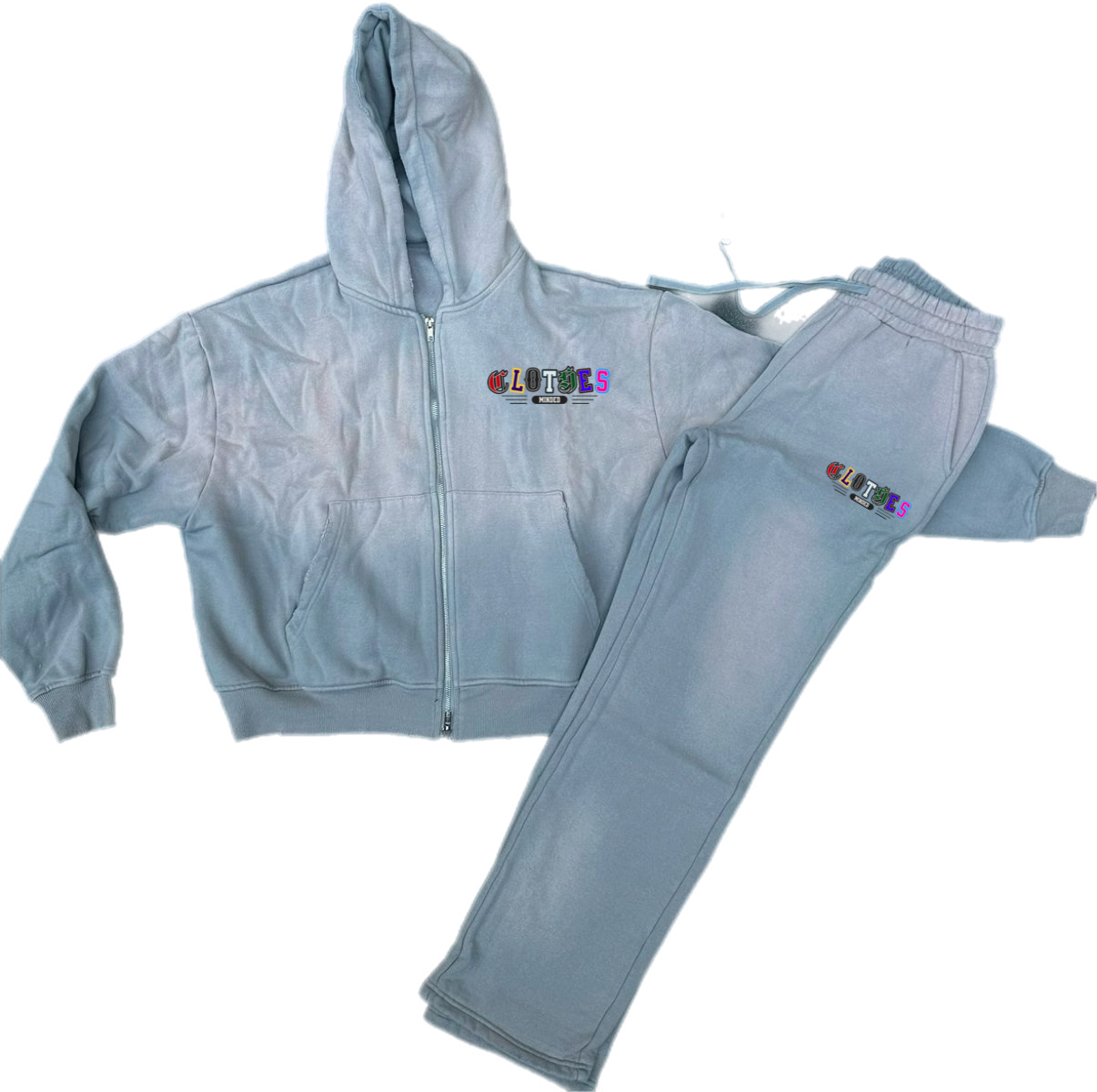 ClothesMinded Heavyweight Stacked Acid Washed Sweatsuits