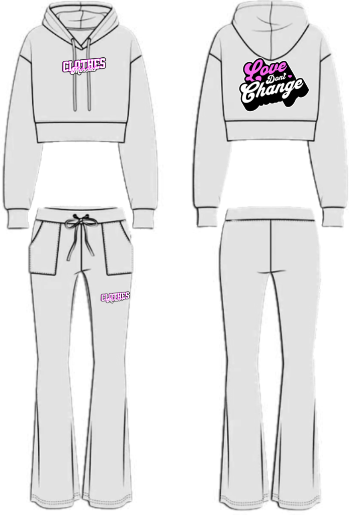 “ClothesMinded” Heavyweight Stacked Cropped Women’s Sweatsuit
