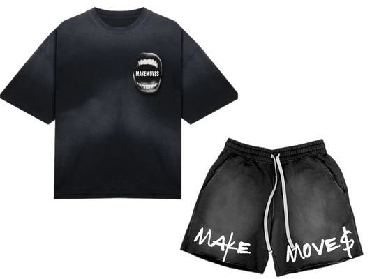 MakeMoves "Closed Mouths" Tee & Short Set