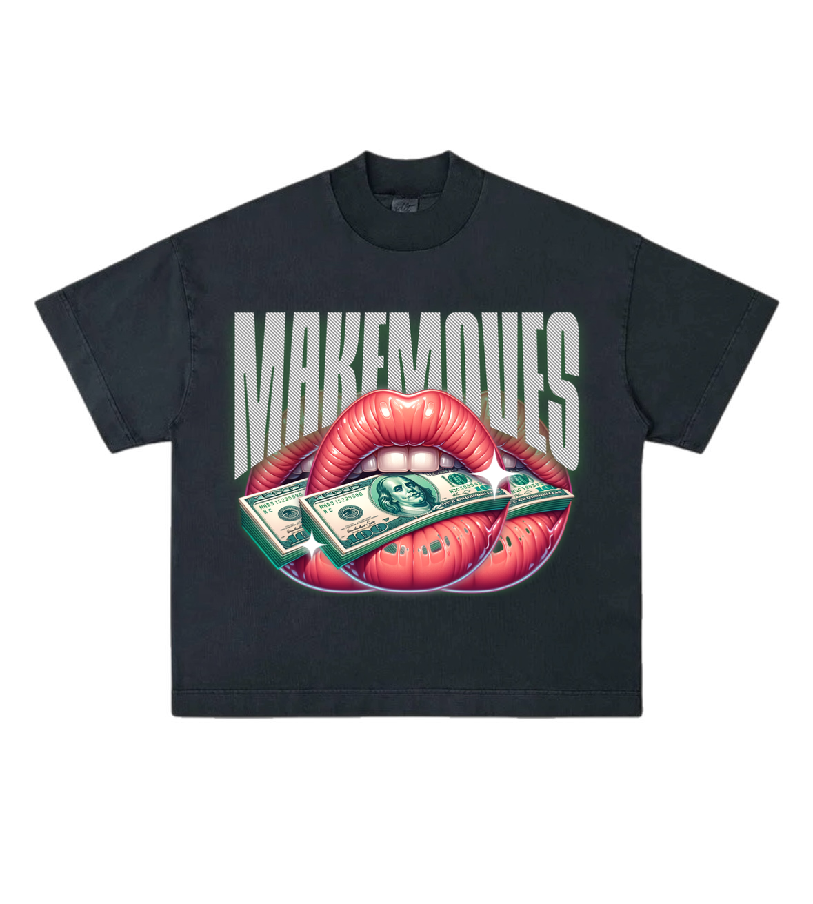 MakeMoves Womens Heavyweight Cotton Cropped T-Shirt