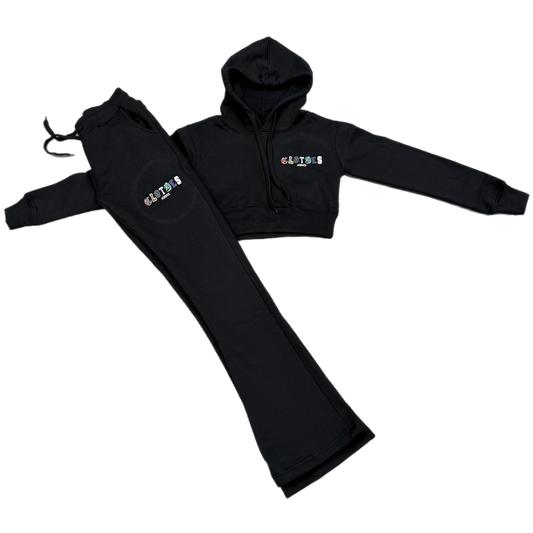 “ClothesMinded” Heavyweight Stacked Cropped Women’s Sweatsuit